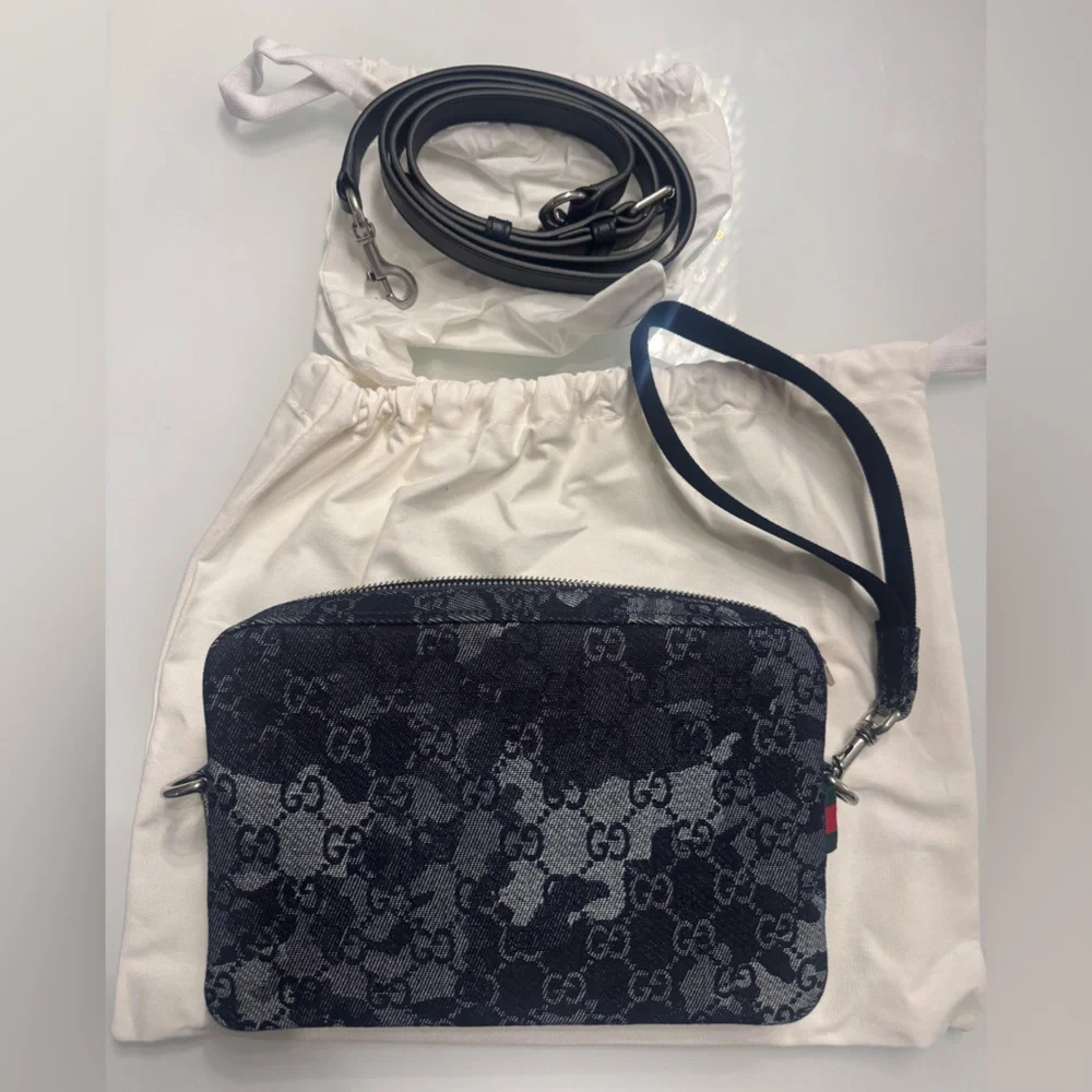 Gucci Denim Crossbodg - Picture 1 of 12